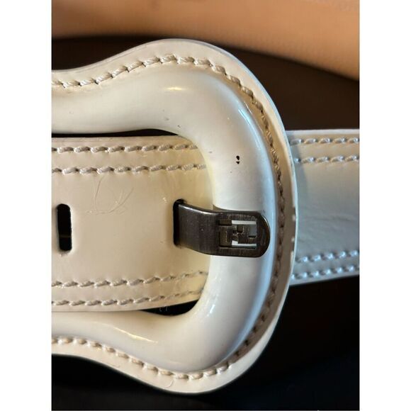 Fendi White Patent Leather Belt (Large) - Picture 6 of 7